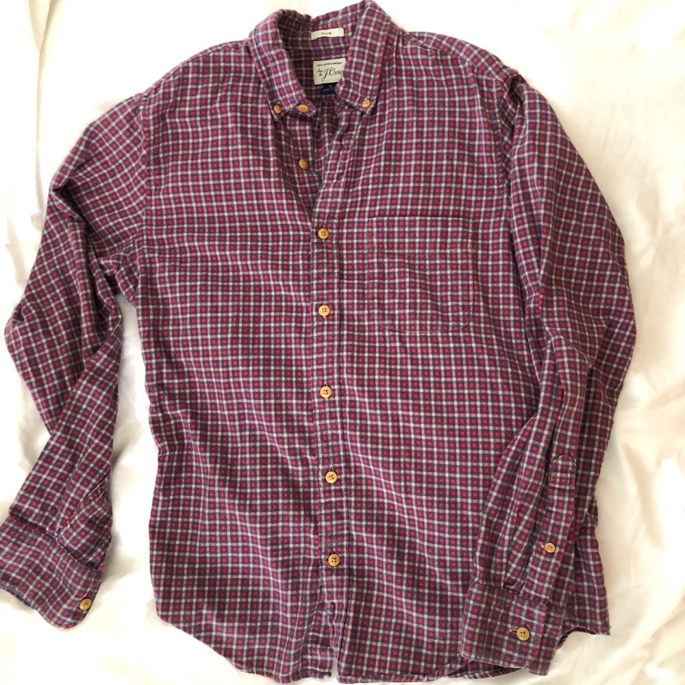 Jcrew, Men’s long sleeve button down, small slim